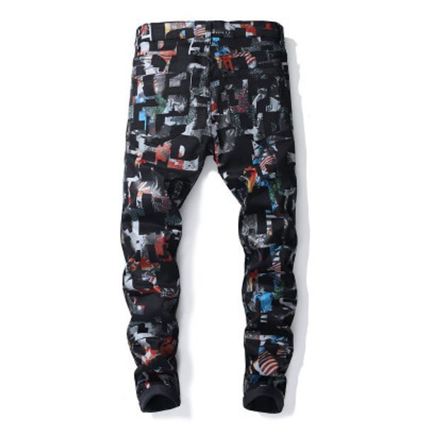 mens casual straight contrast color jeans retro slim skinny jeans fashion ripped men hip hop black denim pants, Blue
mens casual straight contrast color jeans retro slim skinny jeans fashion ripped men hip hop black denim pants, Blue