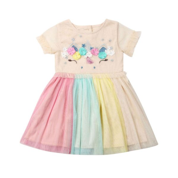 6m-5y toddler kids baby girl princess dresses flower party pageant short sleeve rainbow tutu tulle summer dress 2019, Red;yellow
6m-5y toddler kids baby girl princess dresses flower party pageant short sleeve rainbow tutu tulle summer dress 2019, Red;yellow