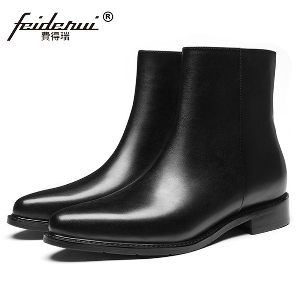 winter style genuine leather man formal dress riding shoes pointed toe zip men's handmade snow ankle boots for gentleman ss731, Black
winter style genuine leather man formal dress riding shoes pointed toe zip men's handmade snow ankle boots for gentleman ss731, Black