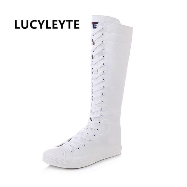 2019 new women fashion high-zipper and lace boots spring/autumn long-barreled casual flats canvas boots big size 34-43, Black
2019 new women fashion high-zipper and lace boots spring/autumn long-barreled casual flats canvas boots big size 34-43, Black