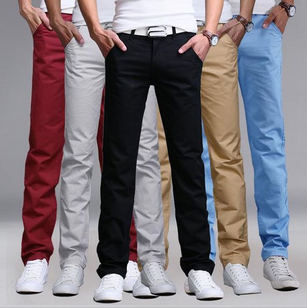 2017 new fashion mens pants straight cargo pants chinos men casual slim fit summer skinny suit business style trousers, Black
2017 new fashion mens pants straight cargo pants chinos men casual slim fit summer skinny suit business style trousers, Black