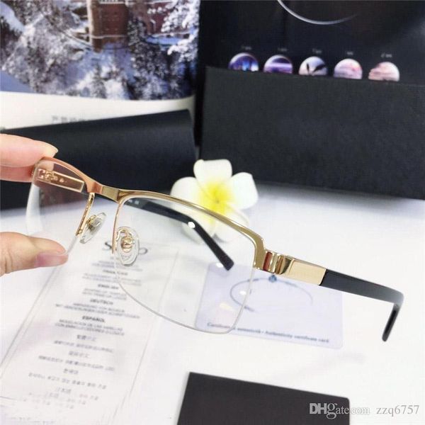 classic men simple style optical glasses square design half frame transparent lens popular fashion clear eyewear 266, Black
classic men simple style optical glasses square design half frame transparent lens popular fashion clear eyewear 266, Black