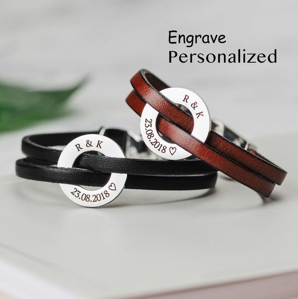 new fashion customized name date id bracelet double genuine leather magnet bracelets for lovers men women gift sl-140, Black
new fashion customized name date id bracelet double genuine leather magnet bracelets for lovers men women gift sl-140, Black