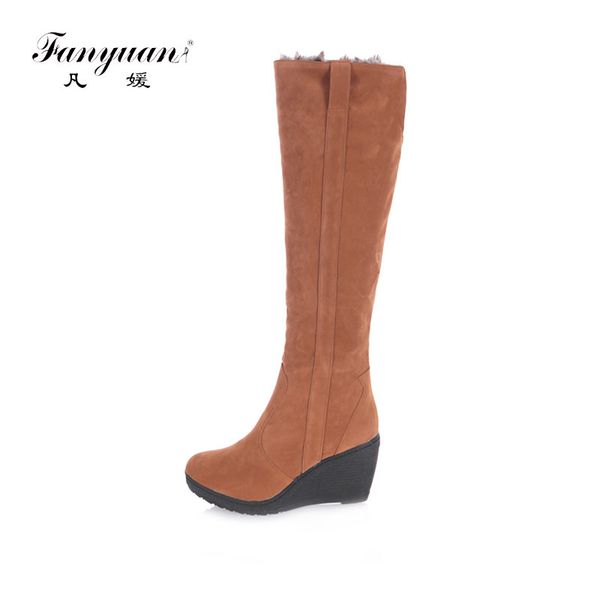 fanyuan fashion nubuck thigh high snow boots elegant warm fur knee high winter wedges heels boots woman female shoe, Black
fanyuan fashion nubuck thigh high snow boots elegant warm fur knee high winter wedges heels boots woman female shoe, Black