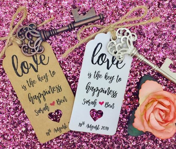 personalised any text bottle opener wedding favour with tags, custom the key to happiness is love favor gifts tags
personalised any text bottle opener wedding favour with tags, custom the key to happiness is love favor gifts tags