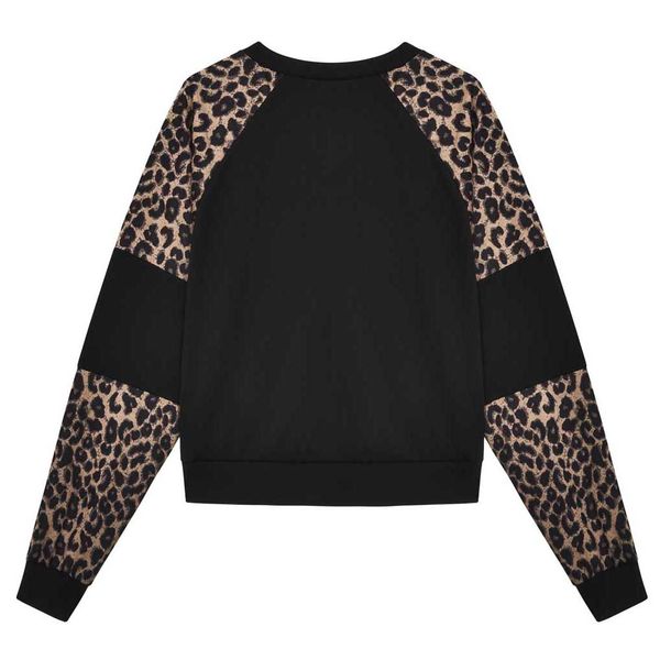 womens long sleeve leopard splicing o neck casual sweatshirt pullover casual hooded sweatshirt female long sleeve, Black
womens long sleeve leopard splicing o neck casual sweatshirt pullover casual hooded sweatshirt female long sleeve, Black