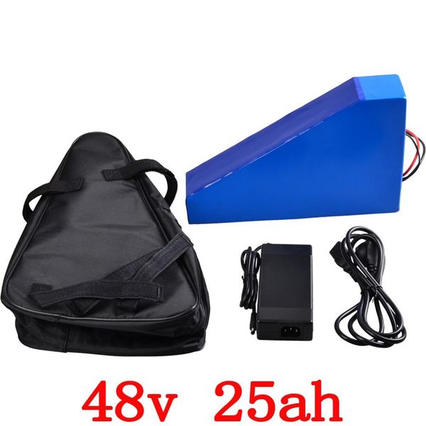 48v 1000w 2000w battery 48v 25ah triangle lithium battery pack 48v 25ah electric bicycle battery with 50a bms +54.6v charger+bag
48v 1000w 2000w battery 48v 25ah triangle lithium battery pack 48v 25ah electric bicycle battery with 50a bms +54.6v charger+bag