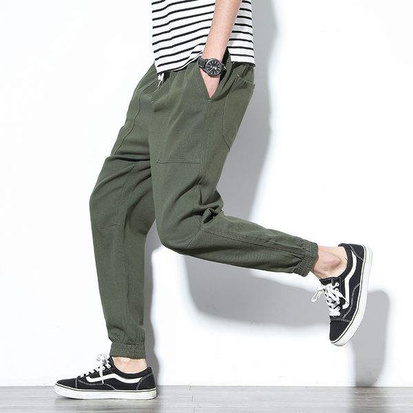 2020 mens straight pants cotton comfortable solid pencil pants drawstring casual sweatpants joggers men ankle-length, Black
2020 mens straight pants cotton comfortable solid pencil pants drawstring casual sweatpants joggers men ankle-length, Black