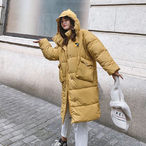 down new jacket, women's long, loose, super-ins bread jacket, fashionable dinosaur hat, removable fat mm jacket, Black
down new jacket, women's long, loose, super-ins bread jacket, fashionable dinosaur hat, removable fat mm jacket, Black