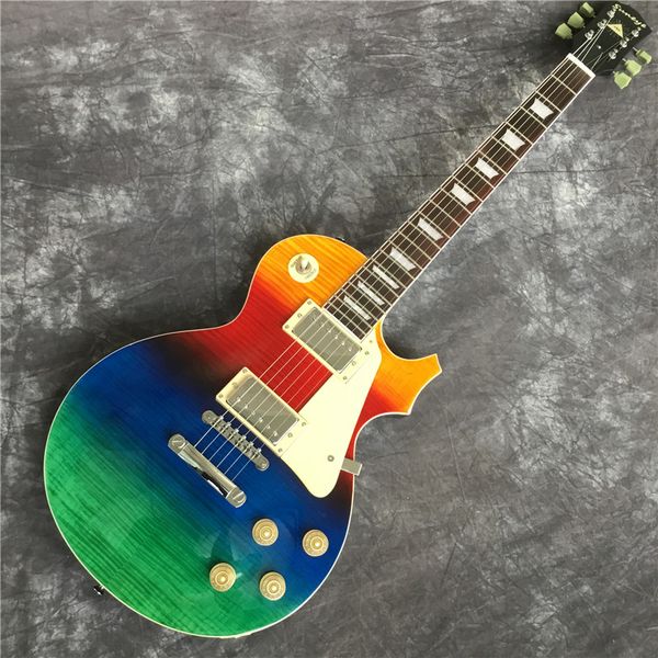 2020 multi-color standard electric guitar, flame maple mahogany body and rosewood fingerboard. new style
2020 multi-color standard electric guitar, flame maple mahogany body and rosewood fingerboard. new style