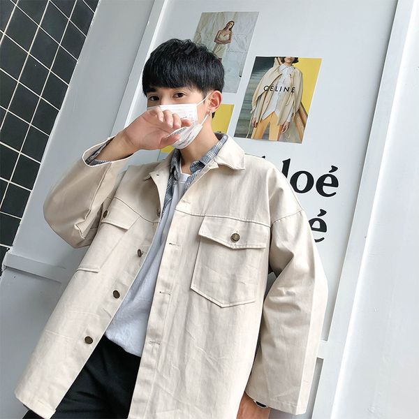 hong kong style autumn new style coat men korean-style loose tooling jacket youth students washing handsome chic, Black;brown
hong kong style autumn new style coat men korean-style loose tooling jacket youth students washing handsome chic, Black;brown
