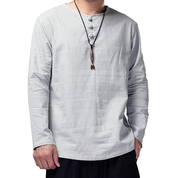chinese style men shirt button long sleeve solid color leisure casual blusas retro vintage mens cotton shirts camisa 2020, White;black
chinese style men shirt button long sleeve solid color leisure casual blusas retro vintage mens cotton shirts camisa 2020, White;black