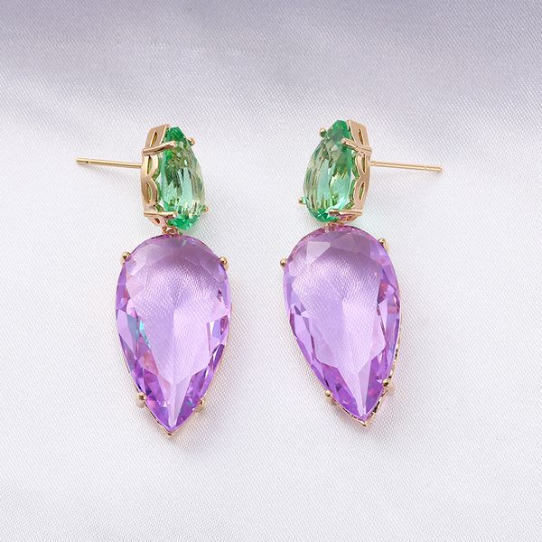 large water drop stone earrings carrot shape zircon stone personalized asymmetry design fashion drop earrings for women girls, Silver
large water drop stone earrings carrot shape zircon stone personalized asymmetry design fashion drop earrings for women girls, Silver