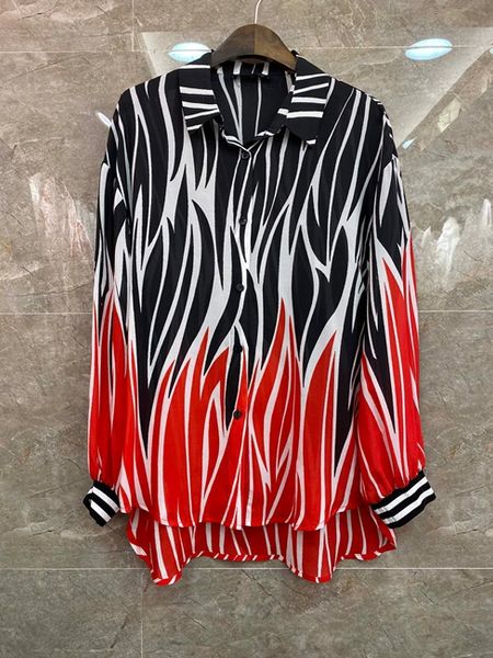2020 spring and summer new women's lapel zebra stripe spell color decorative long-sleeved all-match shirt shirt 329, White
2020 spring and summer new women's lapel zebra stripe spell color decorative long-sleeved all-match shirt shirt 329, White