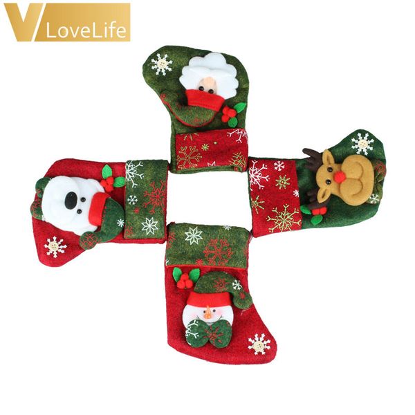 4pcs/lot lovely christmas stockings socks 2018 new year santa claus candy gift bag xmas tree decor festival party supplies
4pcs/lot lovely christmas stockings socks 2018 new year santa claus candy gift bag xmas tree decor festival party supplies