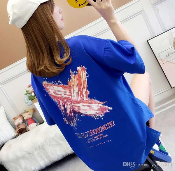 net red 2019 summer new back print short-sleeved long t-shirt female hip-hop large version of the long section half-sleeved shirt, White
net red 2019 summer new back print short-sleeved long t-shirt female hip-hop large version of the long section half-sleeved shirt, White