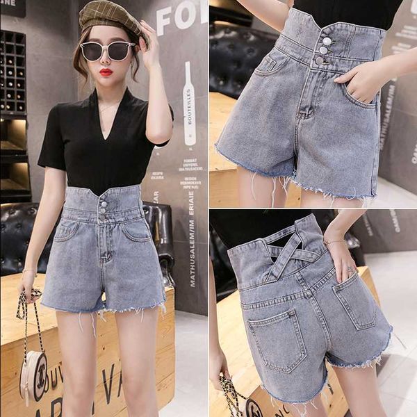 korean new shorts pants woman 2020 spring summer high waist jeans women's loose straight jeans pants shorts women, Blue
korean new shorts pants woman 2020 spring summer high waist jeans women's loose straight jeans pants shorts women, Blue