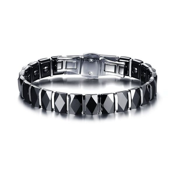 men stainless steel 2-tone ceramic magnetic therapy bracelet for male female trendy jewelry black rose gold-color 19cm, Golden;silver
men stainless steel 2-tone ceramic magnetic therapy bracelet for male female trendy jewelry black rose gold-color 19cm, Golden;silver