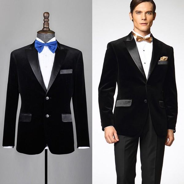 classic velveteen peak lapel wedding tuxedos slim fit suits for men groomsmen suit two pieces prom formal suits (jacket+pants) 715, Black;gray
classic velveteen peak lapel wedding tuxedos slim fit suits for men groomsmen suit two pieces prom formal suits (jacket+pants) 715, Black;gray