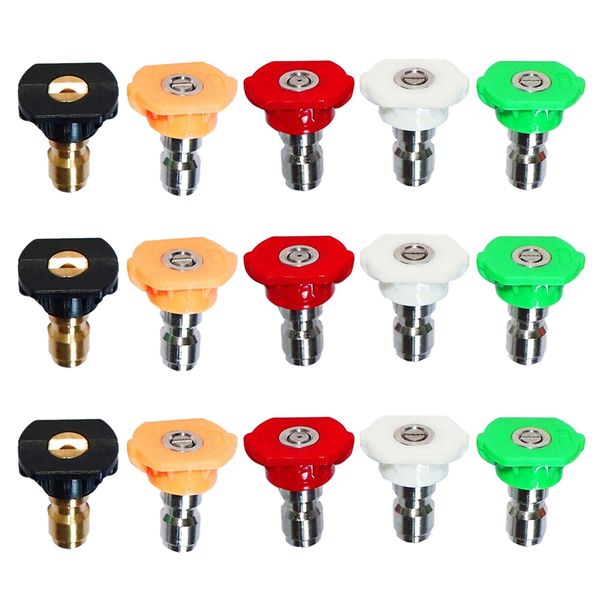3-pack pressure washer spray nozzle tips 1/4 inch quick connector,4000 psi 3.0 gpm,5-pack multiple degrees(0,15,25,40 degrees,so
3-pack pressure washer spray nozzle tips 1/4 inch quick connector,4000 psi 3.0 gpm,5-pack multiple degrees(0,15,25,40 degrees,so