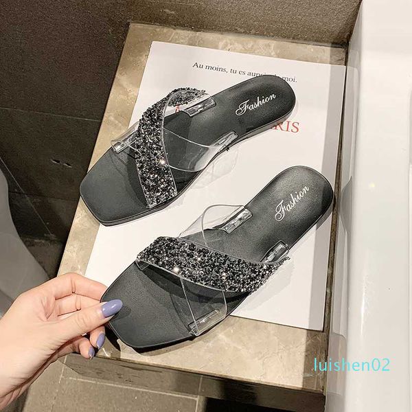 женщины лето плоский bling тапочки прозрачные мягкие желе обувь женщины вьетнамки сандалии открытый пляж ladies слайды кристалл l02, Black
женщины лето плоский bling тапочки прозрачные мягкие желе обувь женщины вьетнамки сандалии открытый пляж ladies слайды кристалл l02, Black