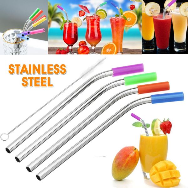 5pcs 304 stainless steel drinking straws colorful reusable straws with cleaner brush tools 8x215mm bar accessories
5pcs 304 stainless steel drinking straws colorful reusable straws with cleaner brush tools 8x215mm bar accessories