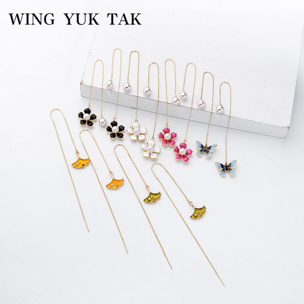 wing yuk tak enamel flower long chain dangle earrings for women bohemian blue butterfly simulated pearl earrings party jewelry, Silver
wing yuk tak enamel flower long chain dangle earrings for women bohemian blue butterfly simulated pearl earrings party jewelry, Silver