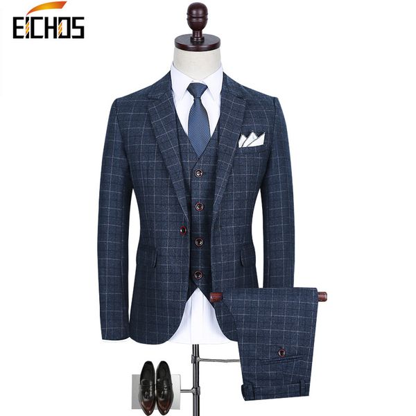 new men's plaid business suits brand classic three-piece business formal wedding groom suits men slim fit blue checked tuexdo, White;black
new men's plaid business suits brand classic three-piece business formal wedding groom suits men slim fit blue checked tuexdo, White;black