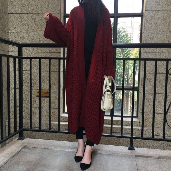 getsring women cardigan winter sweater women extra long loose wool thick womens knitwear 2019 spring solid long sleeve overcoat, White;black
getsring women cardigan winter sweater women extra long loose wool thick womens knitwear 2019 spring solid long sleeve overcoat, White;black