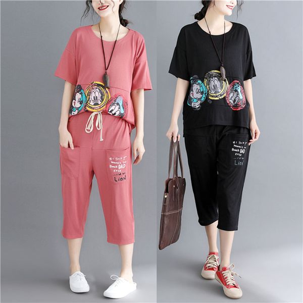 2020 spring summer women sets elegant cotton loose t-shirt+female leisure pants two piece sets plus size casual clothing, White
2020 spring summer women sets elegant cotton loose t-shirt+female leisure pants two piece sets plus size casual clothing, White