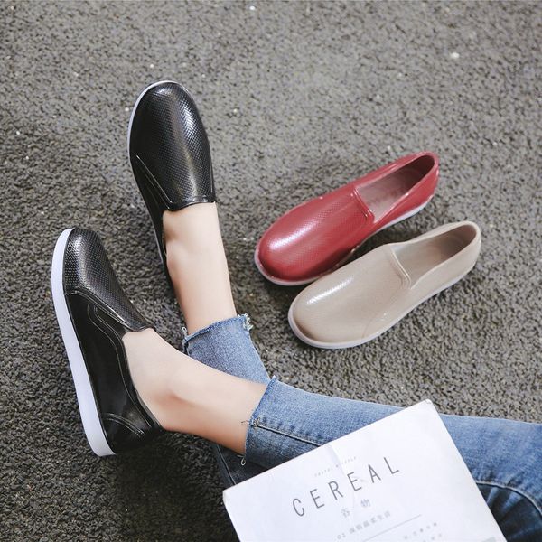 fashion skid-proof sneakers female water shoe chef labor protection boots wash car work shoes water rubber boots low barrel, Black
fashion skid-proof sneakers female water shoe chef labor protection boots wash car work shoes water rubber boots low barrel, Black
