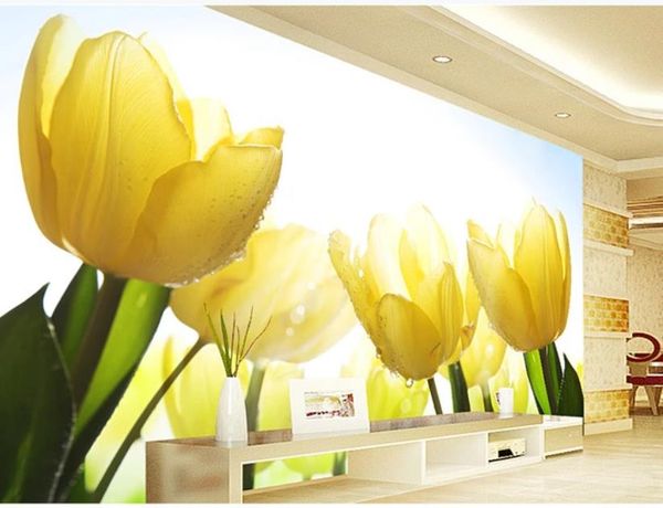 modern living room wallpapers yellow tulip flowers tv background wall
modern living room wallpapers yellow tulip flowers tv background wall