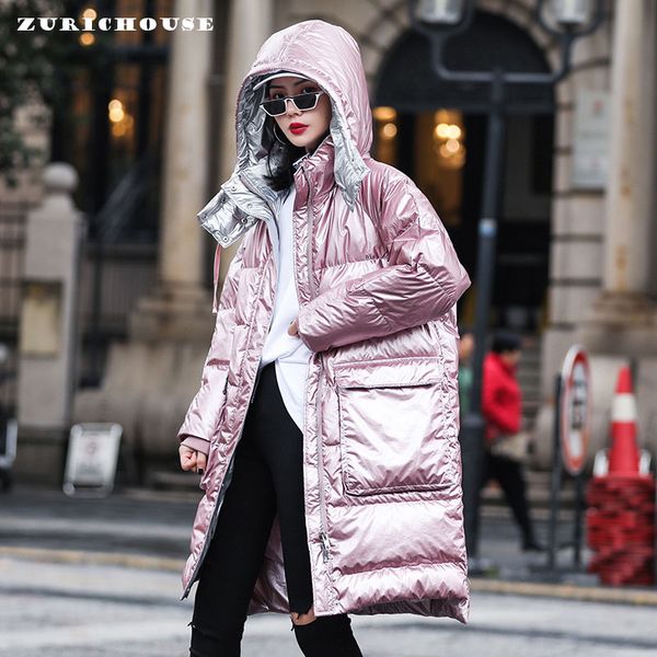 zurichouse зимнего пальто женщина длинного puffer jacket 2020 сыпучего fit fashion glossy warm с капюшоном вниз проложенный parka jacket, Black
zurichouse зимнего пальто женщина длинного puffer jacket 2020 сыпучего fit fashion glossy warm с капюшоном вниз проложенный parka jacket, Black