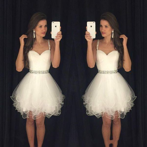 2020 new arrival vestido formatura curto homecoming dresses sweetheart beaded straps ruched backless short little white prom dresses, Blue;pink
2020 new arrival vestido formatura curto homecoming dresses sweetheart beaded straps ruched backless short little white prom dresses, Blue;pink