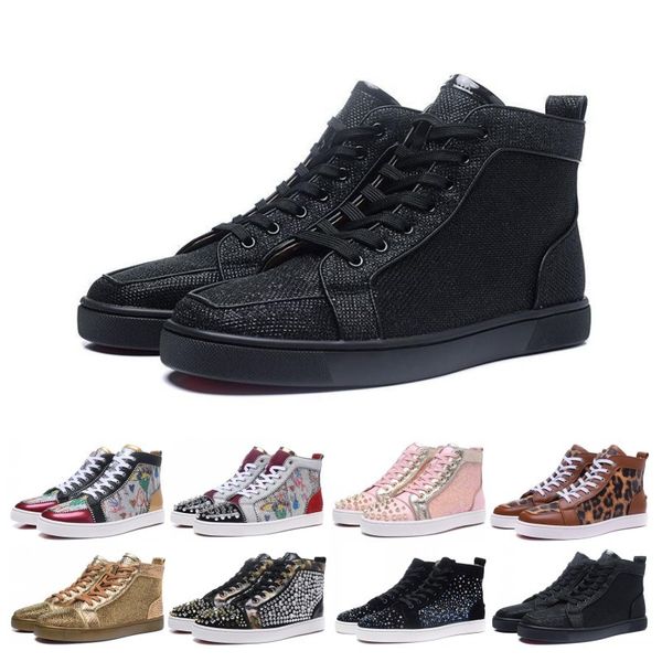 fashions шипы high top red bottom пик пик шипованная кроссовки обувь женщины мужчины роскошная flat повседневный red sole осень зима casual, Black
fashions шипы high top red bottom пик пик шипованная кроссовки обувь женщины мужчины роскошная flat повседневный red sole осень зима casual, Black