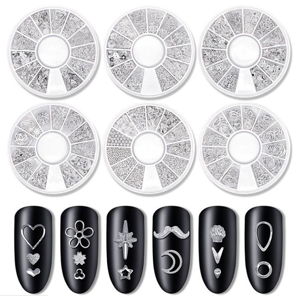 nail art decoration silver3d punk star moon square rivet gems nails jewels wheel 6 styles, Silver;gold
nail art decoration silver3d punk star moon square rivet gems nails jewels wheel 6 styles, Silver;gold