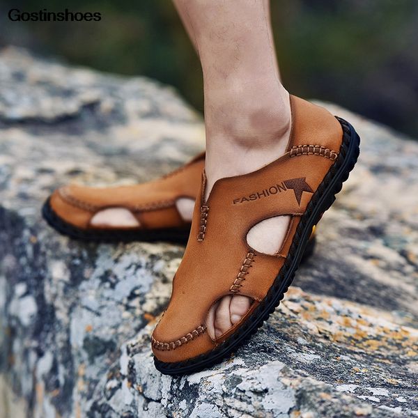 sandals men cow leather fashion summer shoes closed toe hollow sandalias hombre cuero, Black
sandals men cow leather fashion summer shoes closed toe hollow sandalias hombre cuero, Black