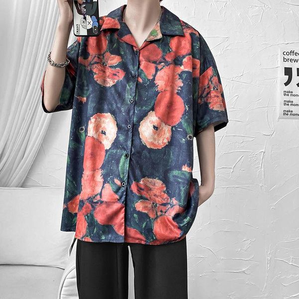 flower shirt men's fashion printed casual shirt men loose hawaiian streetwear wild summer short-sleeved -2xl, White;black
flower shirt men's fashion printed casual shirt men loose hawaiian streetwear wild summer short-sleeved -2xl, White;black