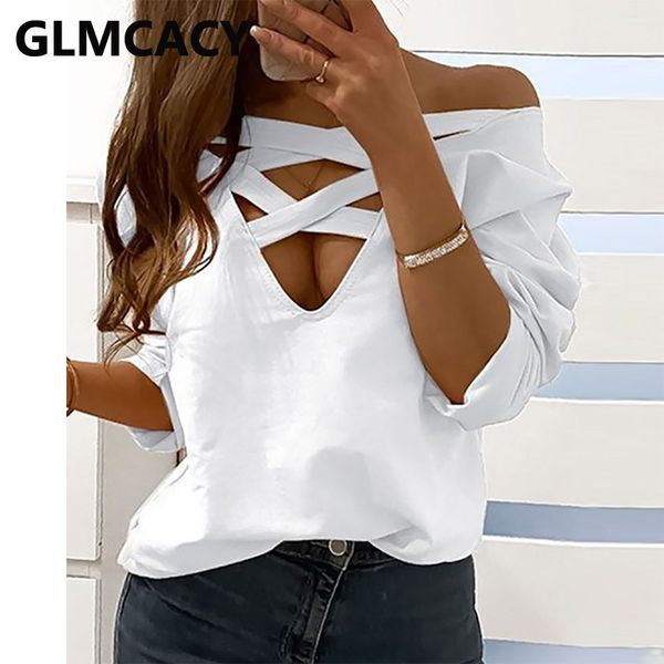 solid crisscross bandage long sleeve t-shirt women chic casual white
solid crisscross bandage long sleeve t-shirt women chic casual white