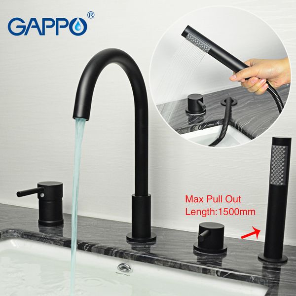 

gappo split bathtub faucet bathroom rainfall black sink taps water mixer wall mounted shower mixer tap sanitary ware suite