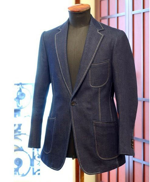 new men denim blue blazer jacket notch lapel one button leisure suit coat mens jacket, Black;gray
new men denim blue blazer jacket notch lapel one button leisure suit coat mens jacket, Black;gray