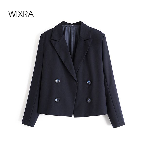 women's suits & blazers wixra blazer autumn spring navy short double breasted high street ladies long sleeve coat outerwear, White;black
women's suits & blazers wixra blazer autumn spring navy short double breasted high street ladies long sleeve coat outerwear, White;black