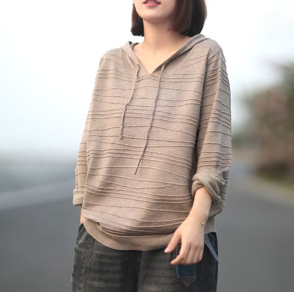 autumn hoodies women loose retro hooded pullovers 2019 new female knitting drawstring casual all-match hoodies, Black
autumn hoodies women loose retro hooded pullovers 2019 new female knitting drawstring casual all-match hoodies, Black