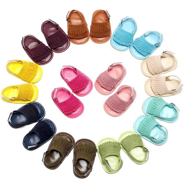 1 pcs fashion baby girl sandals artificial pu breathable baby sandal shoes with tassel non-slip pure color summer sandals, Black;red 
1 pcs fashion baby girl sandals artificial pu breathable baby sandal shoes with tassel non-slip pure color summer sandals, Black;red