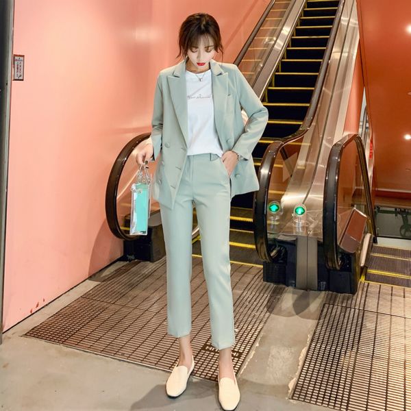 2020 new spring korean fashion casual professional dress temperament suit jacket straight pants two-piece suit female, White;black
2020 new spring korean fashion casual professional dress temperament suit jacket straight pants two-piece suit female, White;black