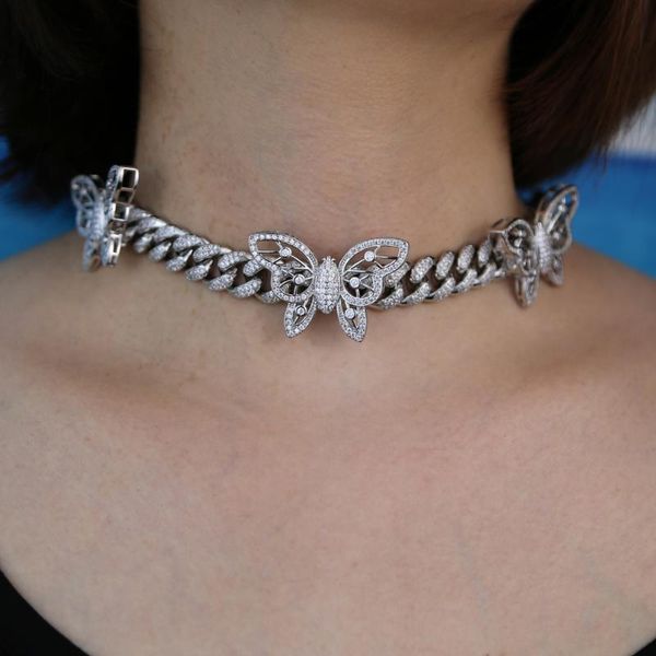 iced out hip hop butterfly charm pendant women jewelry silver clear cubic zirconia 12mm wide miami cuban chain choker necklaces
iced out hip hop butterfly charm pendant women jewelry silver clear cubic zirconia 12mm wide miami cuban chain choker necklaces