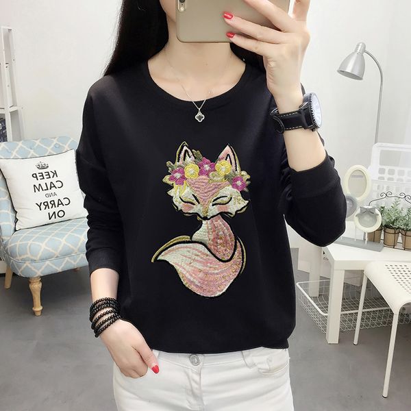 2020 горячие продажа толстовка повседневный пуловер вышивка круглый воротник футболки женщин способа tops плюс размер толстовка, Black
2020 горячие продажа толстовка повседневный пуловер вышивка круглый воротник футболки женщин способа tops плюс размер толстовка, Black