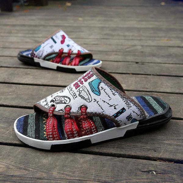 summer men's casual slippers fashion retro style flying woven non-slip home slippers chanclas hombre playa, Black
summer men's casual slippers fashion retro style flying woven non-slip home slippers chanclas hombre playa, Black