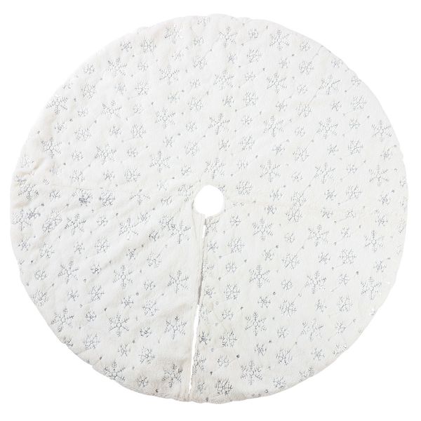 1pc new silver sequins snowflake christmas tree skirt fabric christmas tree bottom dress apron carpet new year atmosphere layout
1pc new silver sequins snowflake christmas tree skirt fabric christmas tree bottom dress apron carpet new year atmosphere layout