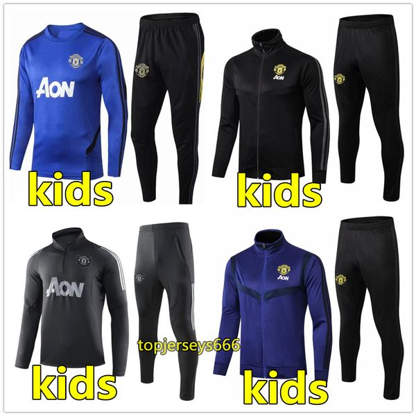 19 20 fc united kids soccer tracksuit jacket 2019 2020 utd pogba rashford kids football tracksuit training suit jogging survetement chandal, Black
19 20 fc united kids soccer tracksuit jacket 2019 2020 utd pogba rashford kids football tracksuit training suit jogging survetement chandal, Black